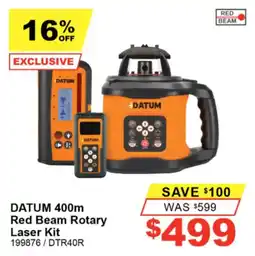 Total Tools Datum 400m Red Beam Rotary Laser Kit offer