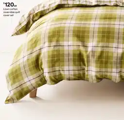 Target Linen cotton reversible quilt cover set offer