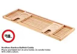 Coles Nordhaus Bamboo Bathtub Caddy offer
