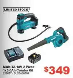 Total Tools Makita 18V 2 Piece 1x5.0Ah Combo Kit offer