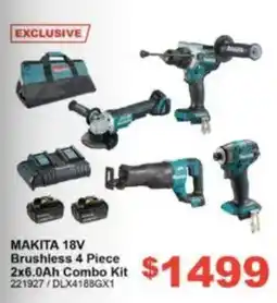Total Tools Makita 18V Brushless 4 Piece Combo Kit offer