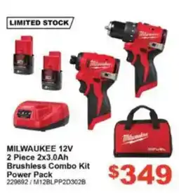 Total Tools Milwaukee 12V Brushless Combo Kit Power Pack offer