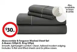 Coles Abercrombie & Ferguson Washed Sheet Set offer