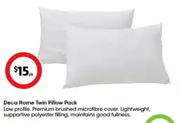 Coles Deca Home Twin Pillow Pack offer