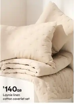 Target Laynie linen cotton coverlet set offer