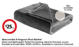 Coles Abercrombie & Ferguson Plush Blanket offer