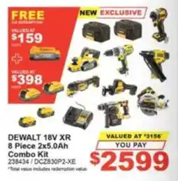 Total Tools DeWalt 18V XR 8 Piece 2x5.0Ah Combo Kit offer