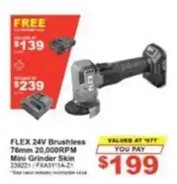 Total Tools FLEX 24V Brushless Mini Grinder Skin offer
