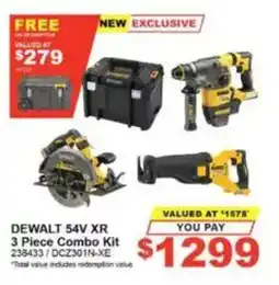 Total Tools DeWalt 54V XR 3 Piece Combo Kit offer