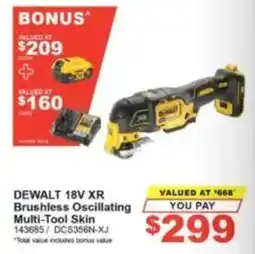 Total Tools DeWalt 18V XR Brushless Oscillating Multi-Tool Skin offer