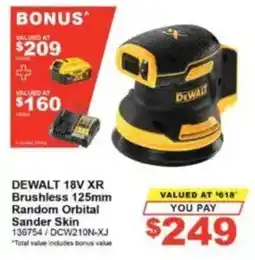 Total Tools DeWalt 18V XR Brushless Random Orbital Sander Skin offer