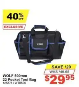 Total Tools WOLF 500mm 22 Pocket Tool Bag offer