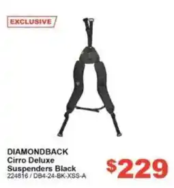 Total Tools Diamondback Cirro Deluxe Suspenders Black offer