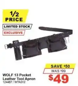 Total Tools Wolf 13 Pocket Leather Tool Apron offer