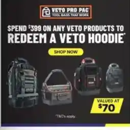 Total Tools Veto hoodie offer