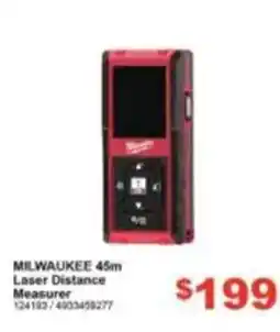 Total Tools Milwaukee 45m Laser Distance Measurer offer