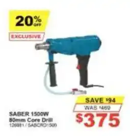 Total Tools Saber 1500W 80mm Core Drill offer