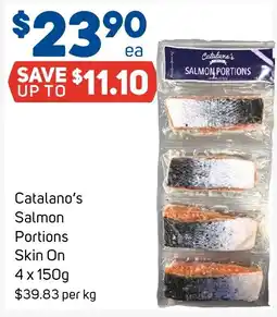 Foodland Catalano's Salmon Portions Skin On offer