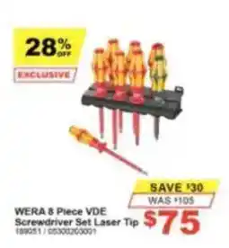 Total Tools Wera 8 Piece Vde Screwdriver Set Laser Tip offer