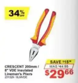 Total Tools Crescent 200mm / 8" VDE Insulated Lineman's Pliers offer