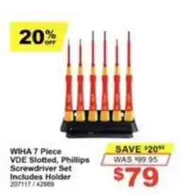 Total Tools Wiha 7 Piece VDE Slotted, Phillips Screwdriver Set offer