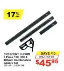 Total Tools Crescent Lufkin 3 Piece 150, 300 & 400mm Combination Square Set offer