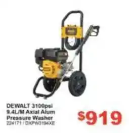 Total Tools DeWalt 3100psi 9.4L/M Axial Alum Pressure Washer offer
