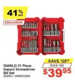 Total Tools Diablo 31 Piece Impact Screwdriver Bit Set offer