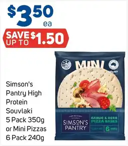 Foodland Simson's Pantry High Protein Souvlaki offer
