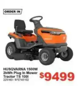 Total Tools Husqvarna 1500W 2kWh Plug In Mower Tractor TS 100i offer