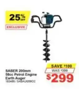 Total Tools Saber 200mm 58cc Petrol Engine Earth Auger offer