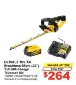 Total Tools DeWalt 18v xr Brushless 55cm (22") Hedge Trimmer Kit offer
