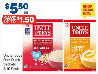 Foodland Uncle Tobys Oats Quick Sachets offer