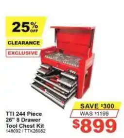 Total Tools TTI 244 Piece 26" 8 Drawer Tool Chest Kit offer
