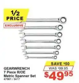 Total Tools Gearwrench 7 Piece R/OE Metric Spanner Set offer