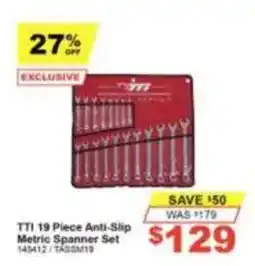 Total Tools TTI 19 Piece Anti-Slip Metric Spanner Set offer