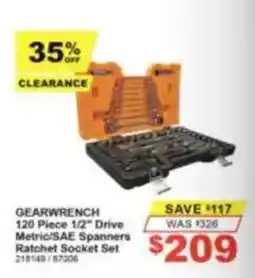 Total Tools Gearwrench 120 Piece 1/2" Drive Metric/SAE Spanners Ratchet Socket Set offer