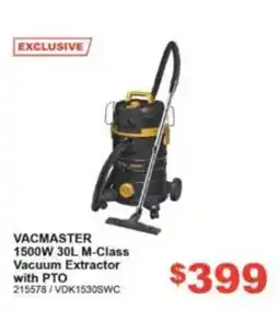 Total Tools VACMASTER 1500W 30L M-Class Vacuum Extractor with PTO offer