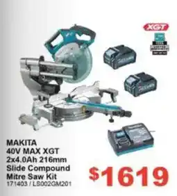 Total Tools Makita 40V MAX XGT Slide Compound Mitre Saw Kit offer