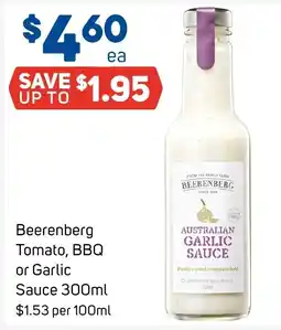 Foodland Beerenberg Australian Garlic Sauce offer