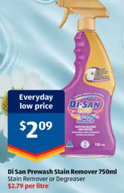 ALDI Di San Prewash Stain Remover offer