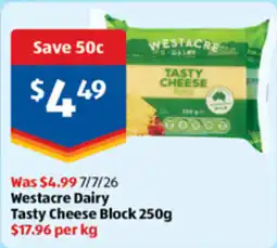 ALDI Westacre Dairy Tasty Cheese Block offer