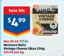 ALDI Westacre Dairy Vintage Cheese Slices offer
