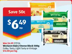 ALDI Westacre Dairy Cheese Block offer