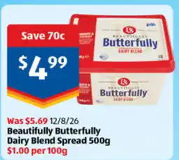 ALDI Beautifully Butterflyly Dairy Blend Spread offer