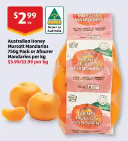 ALDI Australian Honey Murcott Mandarins offer