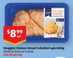 ALDI Steggles Chicken Breast Schnitzel offer