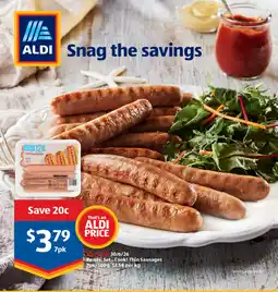 ALDI Ready, Set...Cook! Thin Sausages offer