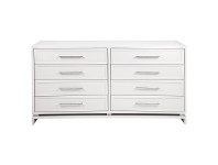 LivingStyles Pearl 8 Drawer Chest, White offer