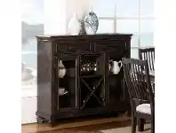 LivingStyles Rosell Rubberwood Timber 2 Door 2 Drawer Sideboard with Wine Rack, 132cm offer